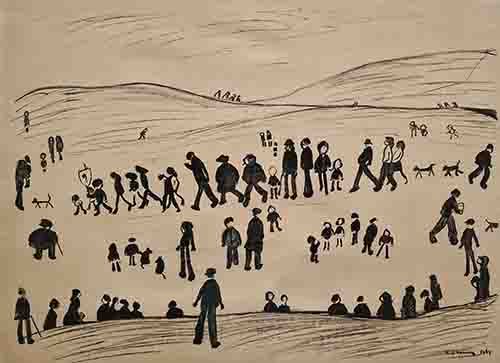 Sunday Afternoon, Lowry original signed limited edition lithograph Sunday Afternoon, Lowry original signed limited edition lithograph