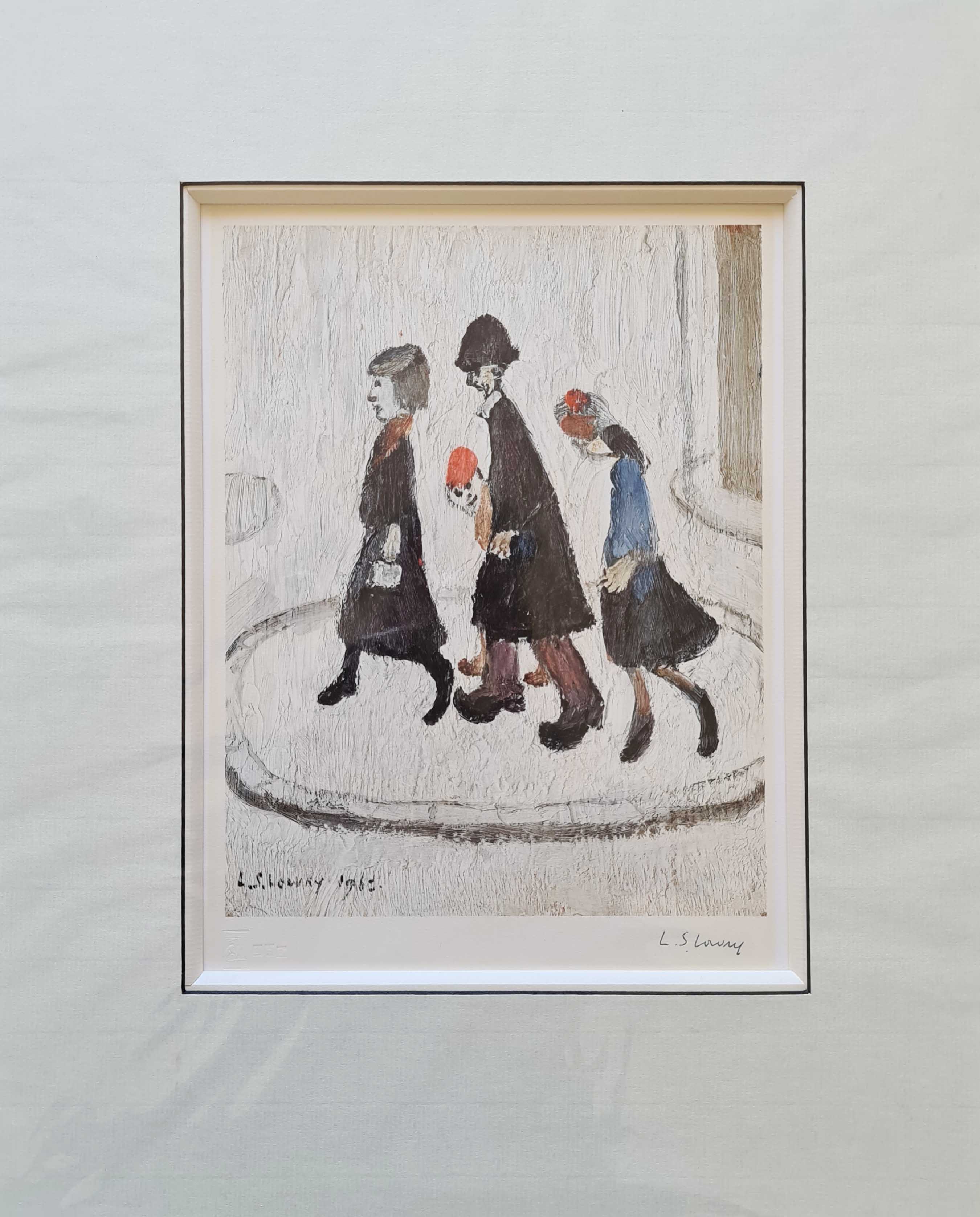 lowry, signed limited edition print, the family