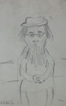 lowry, signed, prints, woman with beard sketch