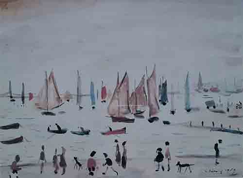lowry, limited edition print, yachts