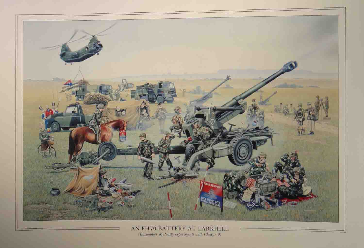 david shepherd, military, FH70 battery at Larkhill, war